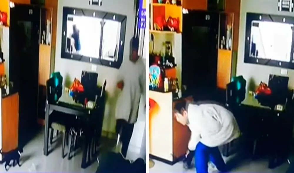 El joven no abandonó a su gato en pleno evento sísmico. Foto: captura de TikTok El joven no abandonó a su gato en pleno evento sísmico. Foto: captura de TikTok