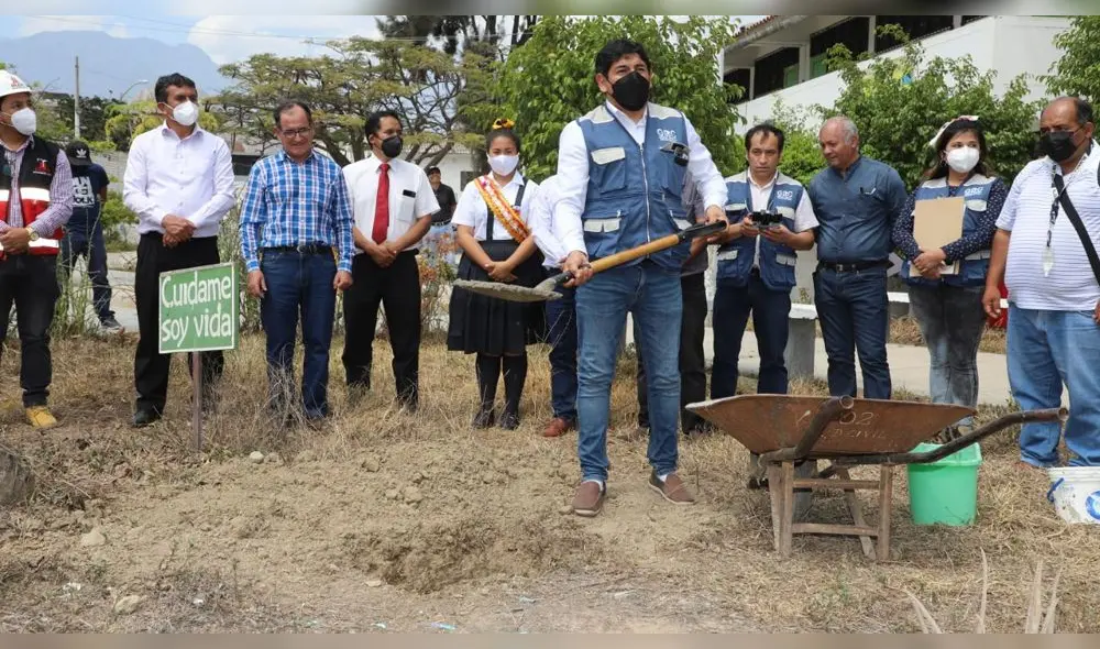 Inician trabajos de modernización del colegio San Isidro de Tembladera. Foto: GORE Cajamarca.