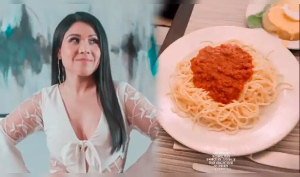 Tula Rodríguez preparó un plato de tallarines rojos para su equipo de trabajo. Foto: composición LR/Instagram