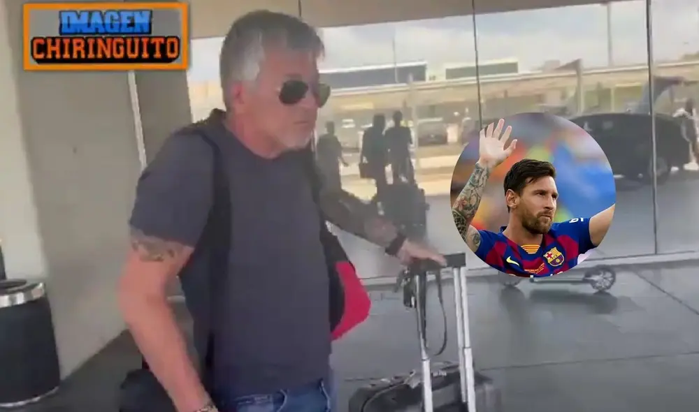 Jorge Messi en su llegada a Barcelona. Foto: composición/ El Chiringuito TV/ FC Barcelona Jorge Messi en su llegada a Barcelona. Foto: composición/ El Chiringuito TV/ FC Barcelona