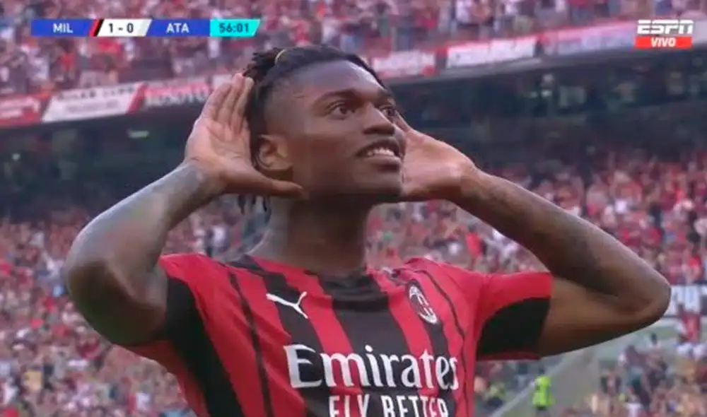 Rafael Leao podría darle a su equipo un nuevo título liguero. Foto: captura de ESPN Rafael Leao podría darle a su equipo un nuevo título liguero. Foto: captura de ESPN