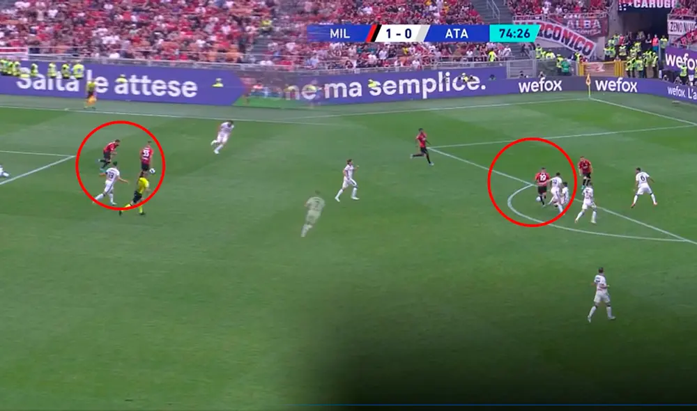 Theo Hernández amplía la ventaja contra Atalanta. Foto: composición GLR Theo Hernández amplía la ventaja contra Atalanta. Foto: composición GLR