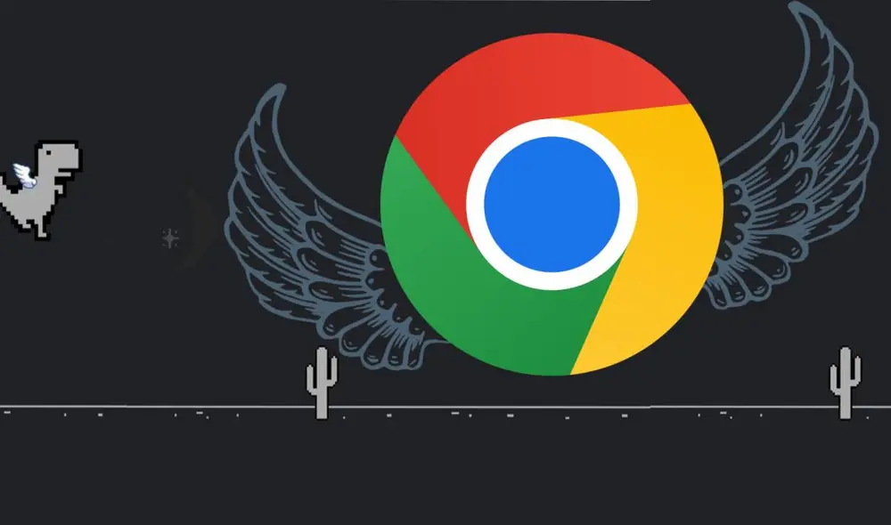 Dale alas al dinosaurio de brazos cortos de Google con este simple truco de Chrome. Foto: Captura/composición