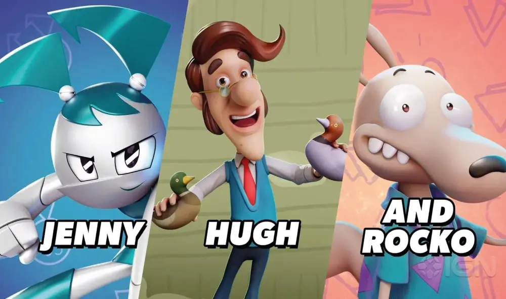 Estos icónicos personajes de Nick no podían faltar en el videojuego. Foto: captura YouTube Estos icónicos personajes de Nick no podían faltar en el videojuego. Foto: captura YouTube