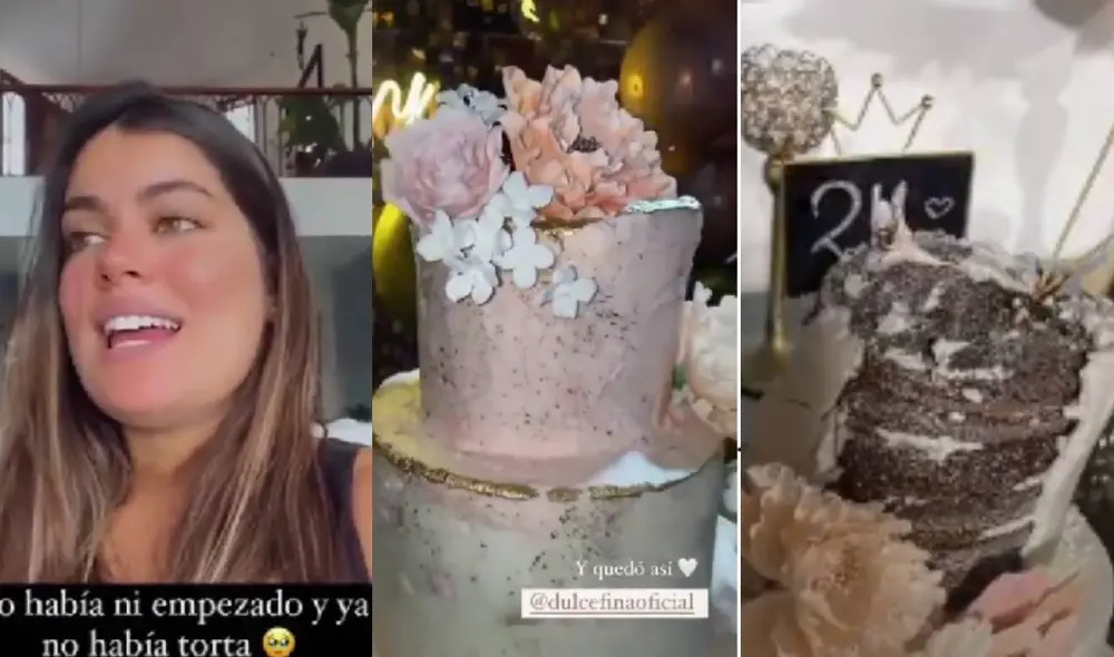 Majo Parodi contó detalles de cómo se arruinó su torta de cumpleaños. Foto: composición/ Instagram Majo Parodi contó detalles de cómo se arruinó su torta de cumpleaños. Foto: composición/ Instagram