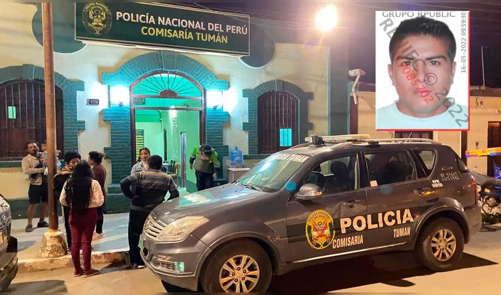 Vecinos detuvieron a Segundo Juan Mejía Gálvez y, posteriormente, fue entregado a agentes de la Comisaría de Tumán. Foto: Clinton Medina / Composición La República