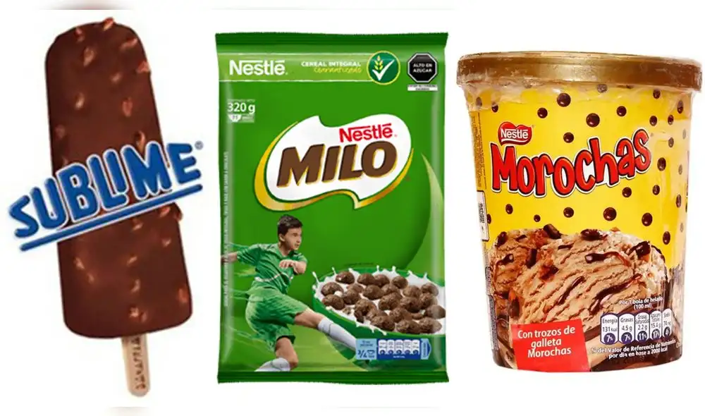 Los helados y golosinas más populares. Foto: composición/ difusión
