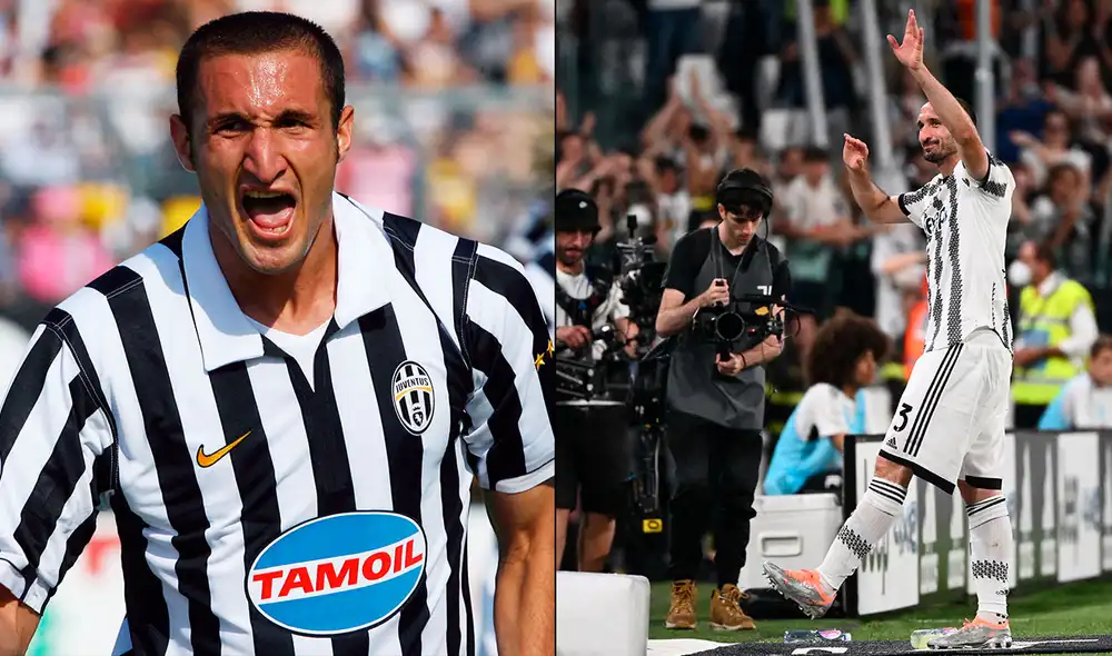 Giorgio Chiellini llegó a 2 finales de la Champions League con la Juventus y también jugó la segunda división. Foto: composición de AFP Giorgio Chiellini llegó a 2 finales de la Champions League con la Juventus y también jugó la segunda división. Foto: composición de AFP