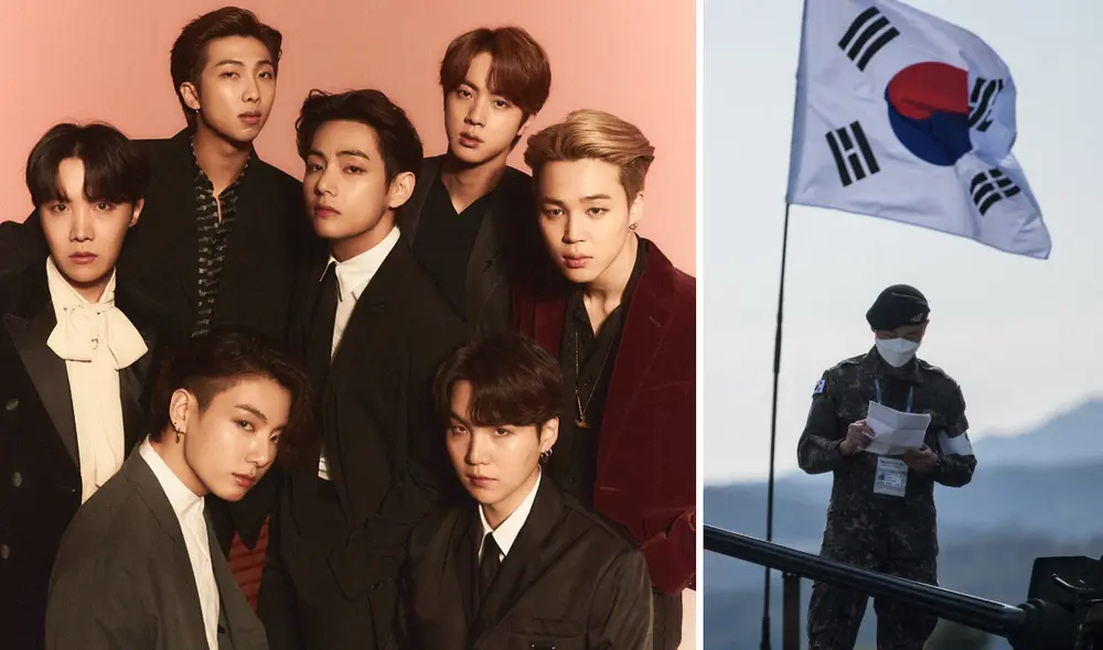 Los siete integrantes de BTS esperan por una resolución sobre su ingreso al servicio militar obligatorio en Corea del Sur. Foto: composición La República / TIME Magazine / AFP