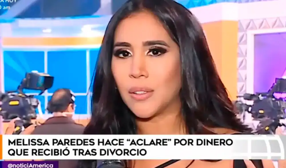 Melissa Paredes habló de su divorcio con Rodrigo Cuba. Foto: captura América TV Melissa Paredes habló de su divorcio con Rodrigo Cuba. Foto: captura América TV