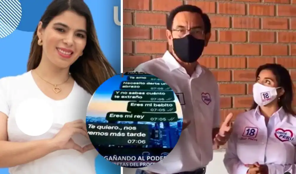 Zully Pinchi aseguró que no podía escuchar las preguntas del reportero sobre su presunto romance con Martín Vizcarra. Foto: composición Instagram/captura Panamericana TV