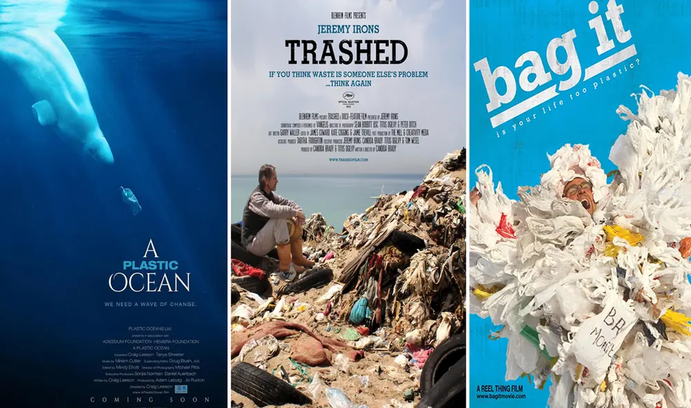 Grandes documentales como "A plastic ocean", "Trashed" y "Bag it" son considerados referentes para concientizar a las personas sobre el cuidado del medioambiente. Foto: composición La República