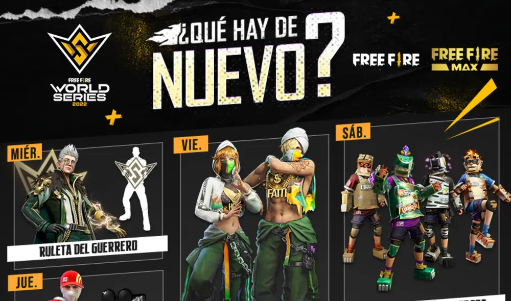 Agenda Semanal del 18 al 24 de. Mayo de Free fire. Foto: Garena Agenda Semanal del 18 al 24 de. Mayo de Free fire. Foto: Garena