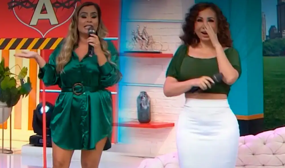 Ethel Pozo se mostró fastidiada con los comentarios de Janet Barboza. Foto: captura América TV. Ethel Pozo se mostró fastidiada con los comentarios de Janet Barboza. Foto: captura América TV.