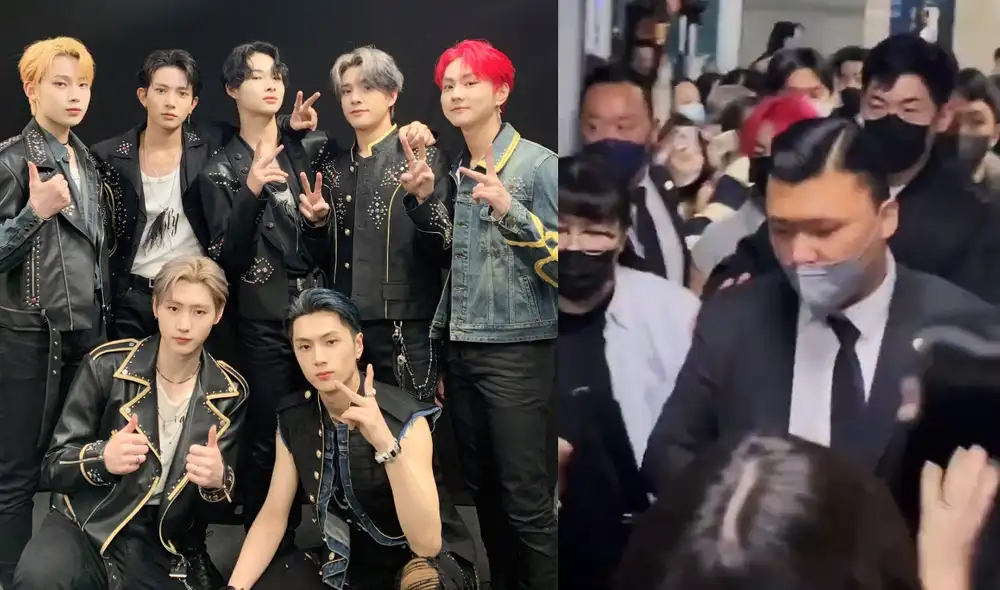 Idols ENHYPEN fueron abordados por una multitud de fans a su regreso a Corea del Sur tras festival en Alemania. Foto: composición Hybe/Newsen