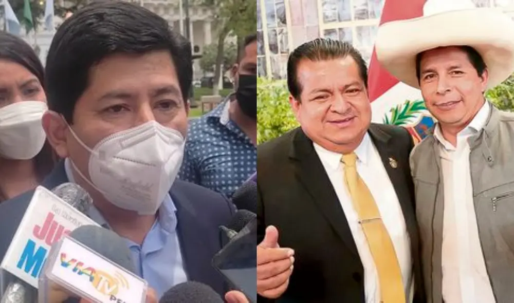 Zamir Villaverde reveló los vínculos que mantuvo con Bruno Pacheco y Pedro Castillo ante la Comisión de Fiscalización. Foto: composición Congreso/Presidencia