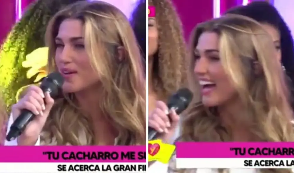 Alessia Rovegno quedó impactada al ver al 'doble' de Hugo García. Foto: captura Willax TV Alessia Rovegno quedó impactada al ver al 'doble' de Hugo García. Foto: captura Willax TV