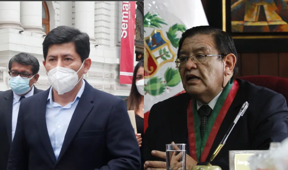 El presidente del JNE, Jorge Salas Arenas, afirma que hay un interés político en los dichos de Zamir Villaverde. Foto: Composición/La República El presidente del JNE, Jorge Salas Arenas, afirma que hay un interés político en los dichos de Zamir Villaverde. Foto: Composición/La República