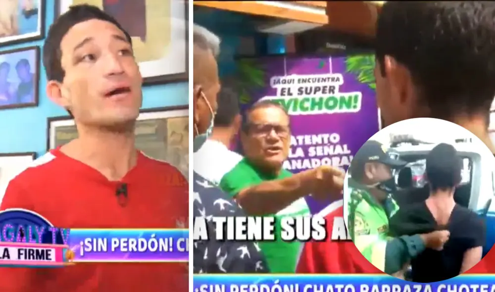 “No quiero hablar ni con él, ni con nadie", expresó Miguel Barraza al ver a su hijo. Foto: composición/captura ATV