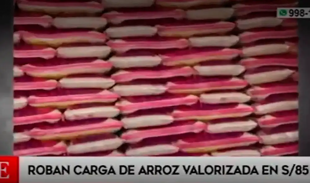 La dueña del cargamento, quien tiene un puesto en el Mercado Productores de Santa Anita, aseguró que no es la primera vez que es víctima del robo de su mercadería. Foto: captura de Panamericana