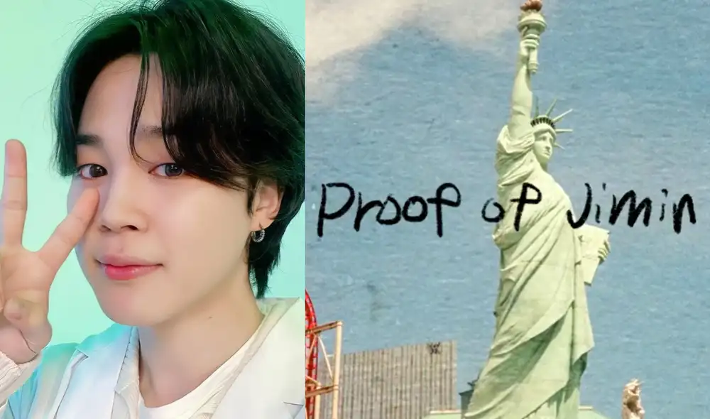 Taehyung y Jin fueron los primeros en protagonizar "Proof of inspiration" y ahora le toca el turno a Jimin. Foto: composición Hybe