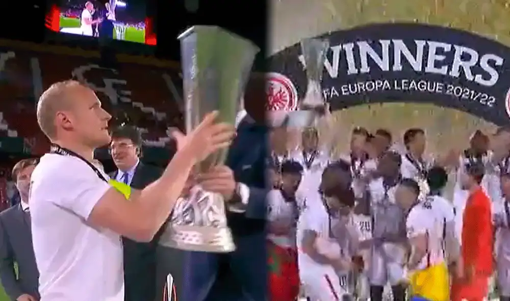 Frankfurt ganó la Europa League tras 42 años. Foto: ESPN Frankfurt ganó la Europa League tras 42 años. Foto: ESPN