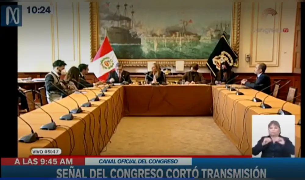 Presidenta del Congreso, María del Carmen Alva, se reunión con el relato del Comisión IDH. Foto: captura Canal N. Presidenta del Congreso, María del Carmen Alva, se reunión con el relato del Comisión IDH. Foto: captura Canal N.