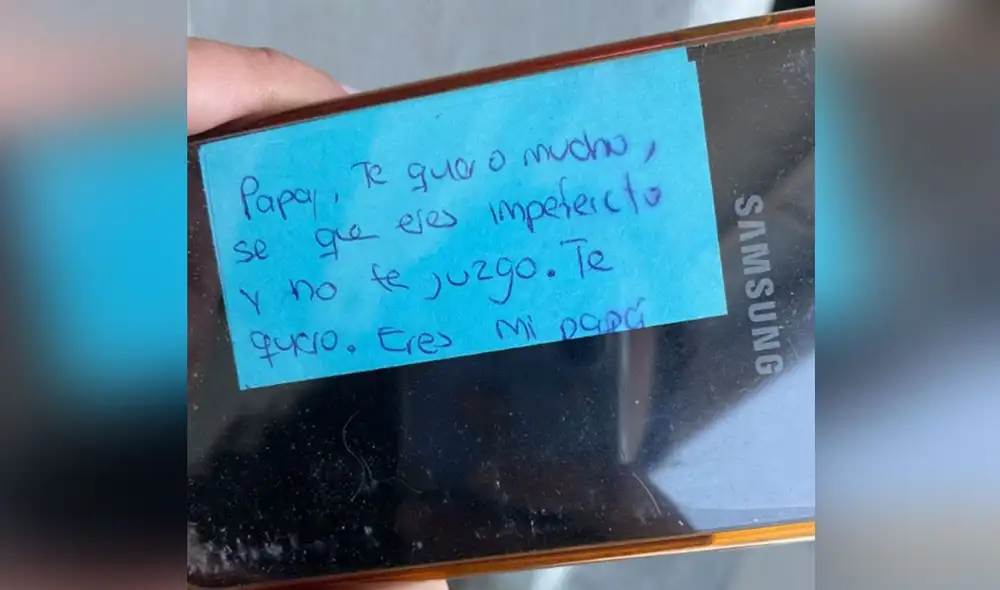 La tierna nota que le dejó este pequeño a su padre logró conmover a miles en las redes sociales. Foto: captura de Twitter