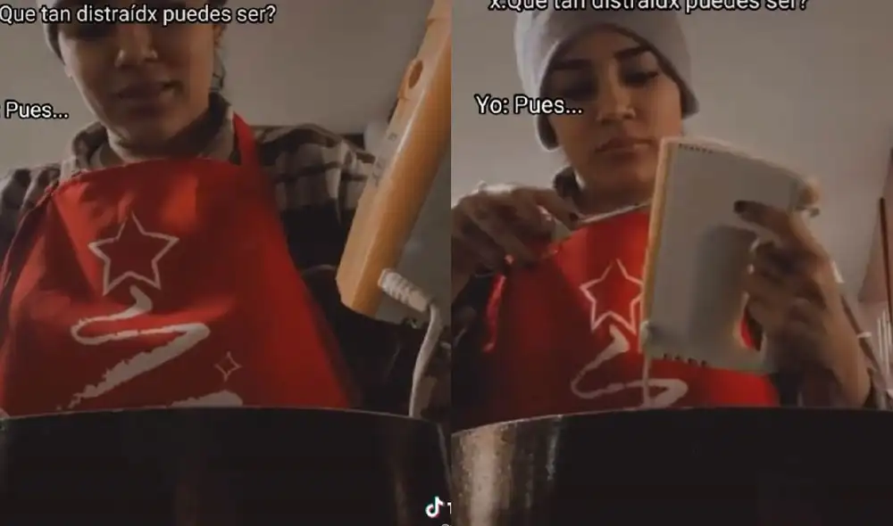 La joven no se percató de que su batidora no funcionaba porque no tenía las piezas necesarias. Foto: captura de TikTok