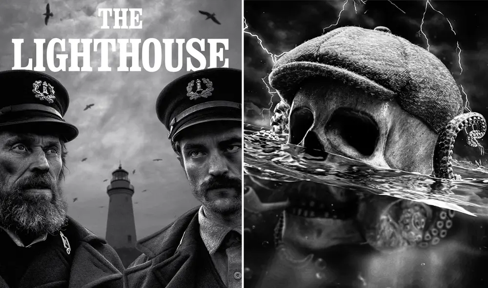 "The lighthouse" es conocida como "El faro" en Latinoamerica. Foto: composición / A24 / undeaddeaths "The lighthouse" es conocida como "El faro" en Latinoamerica. Foto: composición / A24 / undeaddeaths