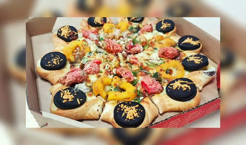 La nueva pizza "infernal" se puede comprar exclusivamente en Taiwán. Foto: Niusnews La nueva pizza "infernal" se puede comprar exclusivamente en Taiwán. Foto: Niusnews