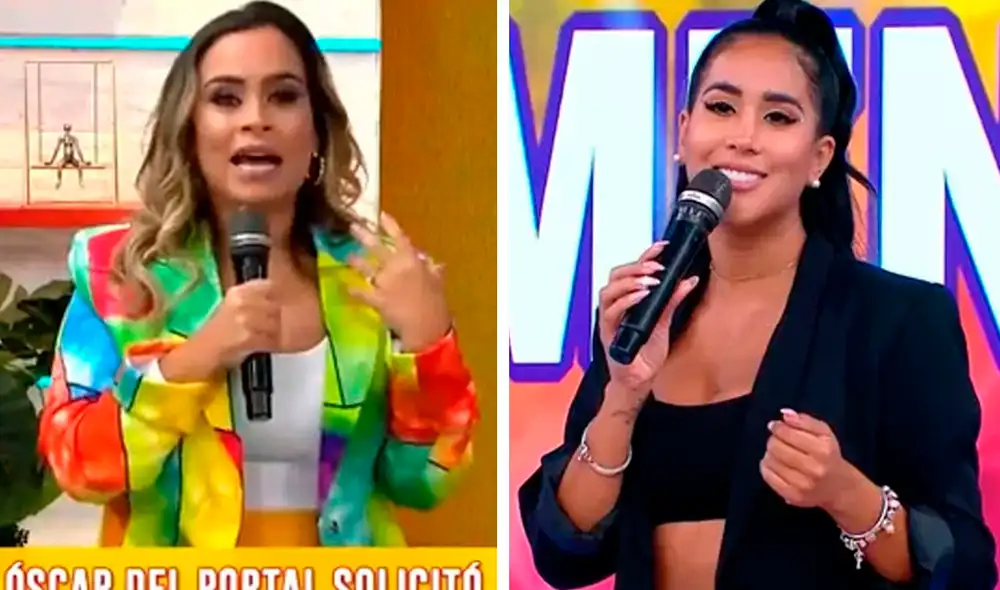 Ethel Pozo y Melissa Paredes fueron compañeras en "América hoy". Foto: captura América TV