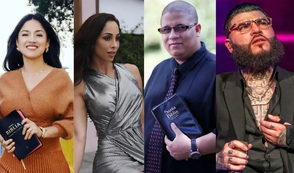 Katy Jara, Olinda Castañeda, Farruko son algunos personajes que cambiaron todo por seguir a Dios. Foto: Composición LR / Instagram / Youtube.
