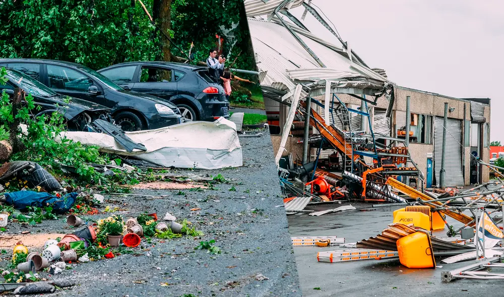 La tempestad ocasionó innumerables destrozos en toda esta región del oeste de Alemania. Foto: composición | Westfalia-Blatt La tempestad ocasionó innumerables destrozos en toda esta región del oeste de Alemania. Foto: composición | Westfalia-Blatt