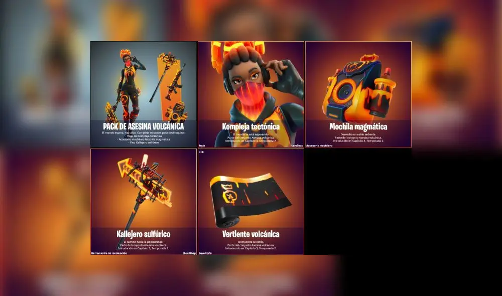 Paquete de desafíos de Asesina Volcánica. Foto: Epic Games Paquete de desafíos de Asesina Volcánica. Foto: Epic Games