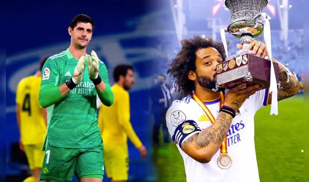 Courtois y Marcelo se enfrentaron en la final de la Champions League 2013-2014. Foto: AFP/RFEF