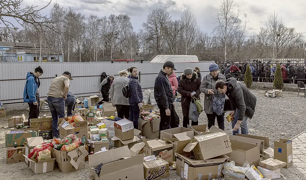 Ayuda alimentaria. Ucrania exportaba cereales, pero ahora su gente vive de la ayuda.