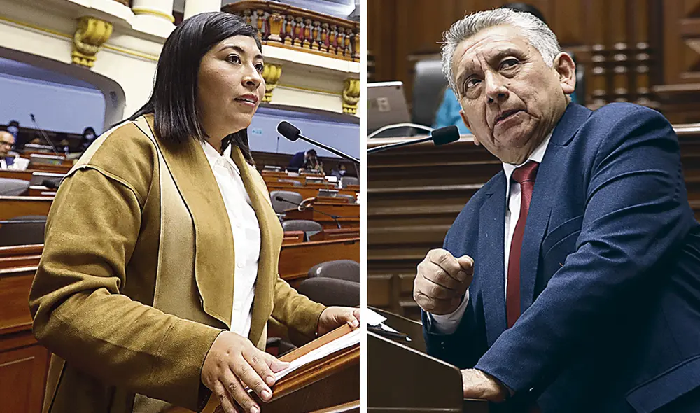 Trabajo. Betssy Chávez, cuestionada por el intento de debilitar a Servir. Energía y minas. Carlos Palacios ha evidenciado una injerencia negativa en Petroperú S.A. Foto: composición La República