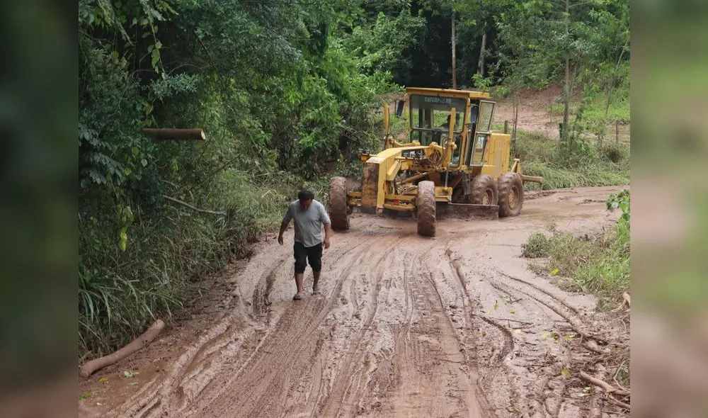 Las fuertes precipitaciones pluviales se presentaron en los distritos de Shamboyacu, Tingo de Ponasa, Tres Unidos y Pilluana. Foto: COER Las fuertes precipitaciones pluviales se presentaron en los distritos de Shamboyacu, Tingo de Ponasa, Tres Unidos y Pilluana. Foto: COER