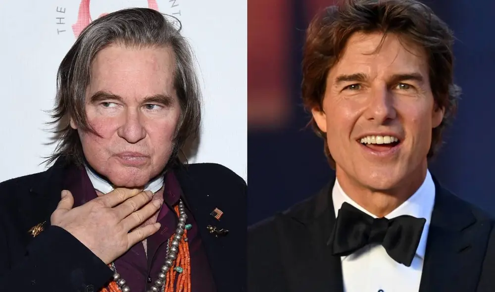 Tom Cruise quiso siempre que Val Kilmer estuviera en "Top gun: Maverick" pese a los problemas de voz del actor. Foto: composición/ AFP