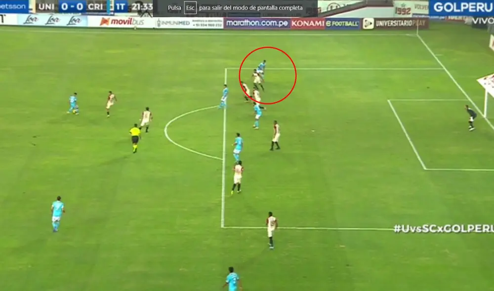 Loyola es titular en Cristal. Foto: captura Gol Perú Loyola es titular en Cristal. Foto: captura Gol Perú