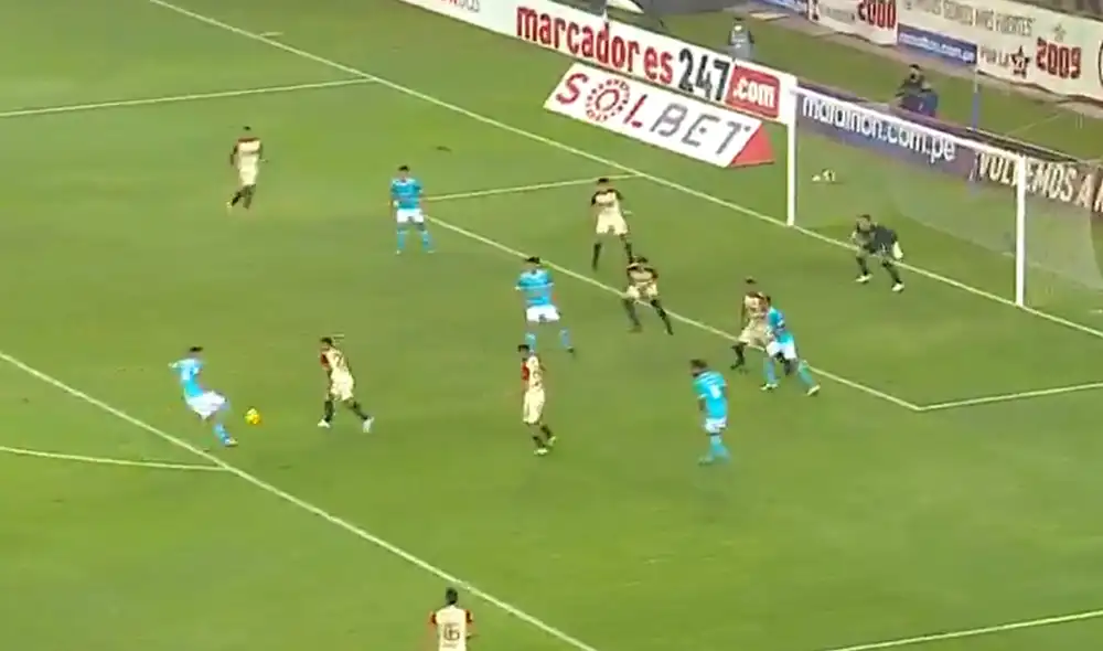 Los celestes igualan en el marcador. Foto: Gol Perú