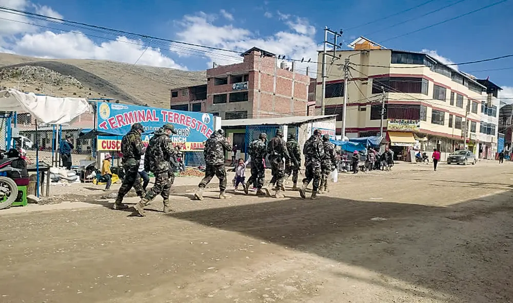 Tensión. Comunidades campesinas en alerta tras la llegaba de mayor personal policial y militar. La paralización ya lleva más de un mes.
