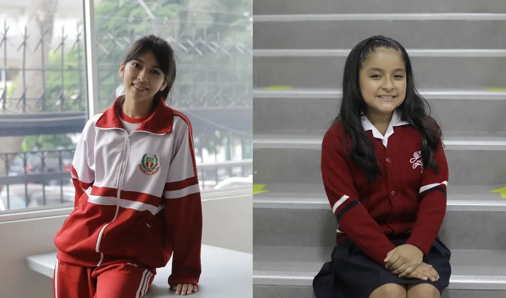 Seleccionadas. A la izquierda: Alessia destaca como mecánica en el colegio Ricardo Bentín del Rímac. A la derecha: Jimena es la menor del equipo. Foto: Gerardo Marin/LR.