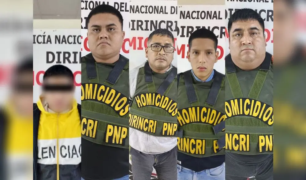 Todos los asesinos fueron capturados por agentes de la División de Homicidios. Foto: PNP