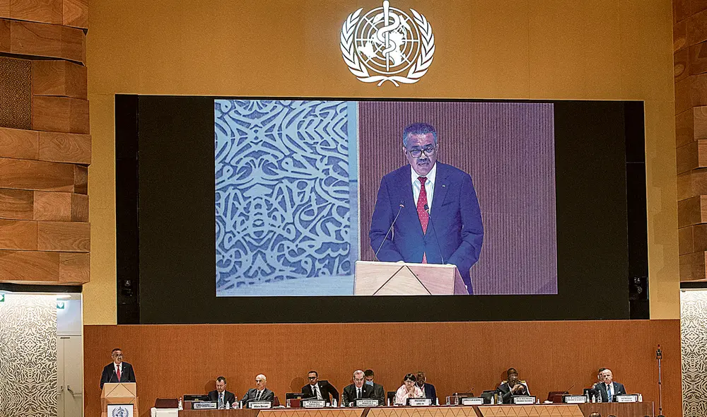 Advertencia. Tedros enfatizó que la pandemia no ha culminado y en paralelo se anticiparon más casos de viruela del mono. Foto: AFP