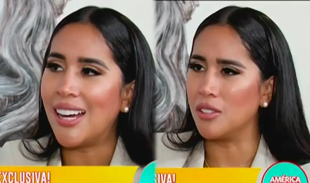 Melissa Paredes brindó una entrevista a Ethel Pozo. Foto: capturas América TV