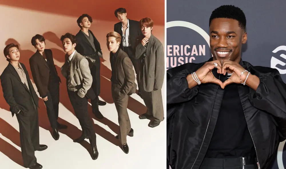 Los idols de BTS y Giveon asistieron a los American Music Awards 2021 llevado a cabo en Los Ángeles. Foto: composición La República / TIME / AFP Los idols de BTS y Giveon asistieron a los American Music Awards 2021 llevado a cabo en Los Ángeles. Foto: composición La República / TIME / AFP