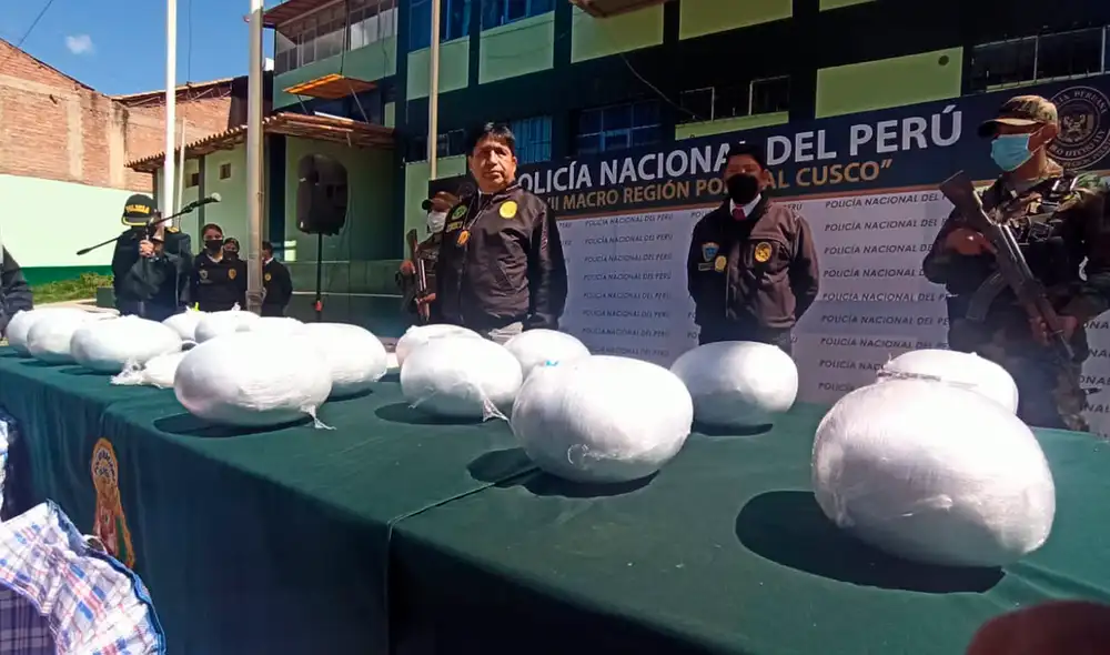 Policía presentó las sustancias incautadas. Foto: URPI/Alexander Flores