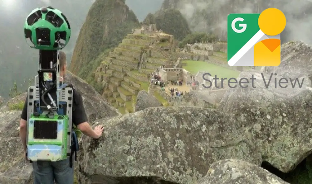 A lugares poco accesibles como Machu Picchu, un trabajador de Google Street View lleva una cámara especial para hacer las tomas. Foto: Hosteltur